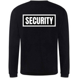 SECURITY Mens Sweatshirt In Black With White Logos