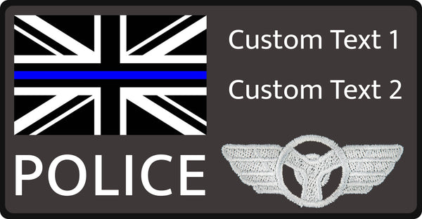 Silver Driving Wings Custom Patch 100mm x 52mm