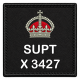 Superintendent Kings Crown Custom Patch