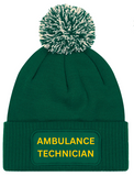 Ambulance Technician Beanie / Woolly pom pom Hat