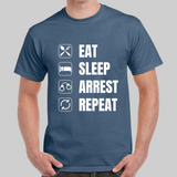 'Eat, Sleep, Arrest Repeat' Mens short sleeved T-Shirt