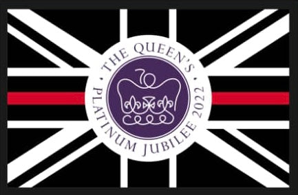 Thin Red Line Velcro Patch Queens Platinum Jubilee 2022  - Official Design
