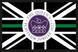 Thin Green Line Velcro Patch Queens Platinum Jubilee 2022  - Official Design