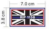 1158 Thin Blue Line Pin Badge & Velcro Patch