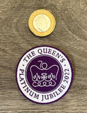 Queens Platinum Jubilee 2022 Sew On or Velcro Patch (50mm or 80mm ) - Official Logo Design