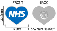 NHS Blue Heart Pin Badge