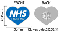 NHS Blue Heart Thank You Pin Badge