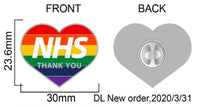 NHS LGBT Heart Thank You Pin Badge