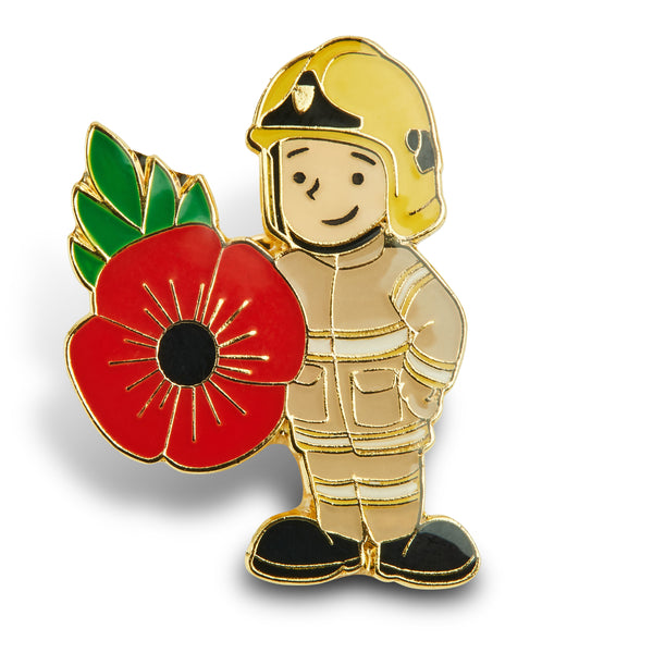 Fire Man / Lady Poppy Pin Badge