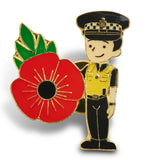 Police Officer / Police Man / Response Officer Poppy Pin Badge