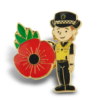 Female Police Officer Poppy Pin Badge
