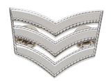 Police Sergeant Stripes Chevrons METAL Roped Edge Epaulettes Rank Sgt Met Style