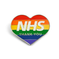 NHS LGBT Heart Thank You Pin Badge