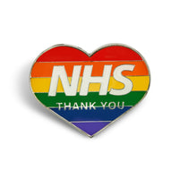 NHS LGBT Heart Thank You Pin Badge