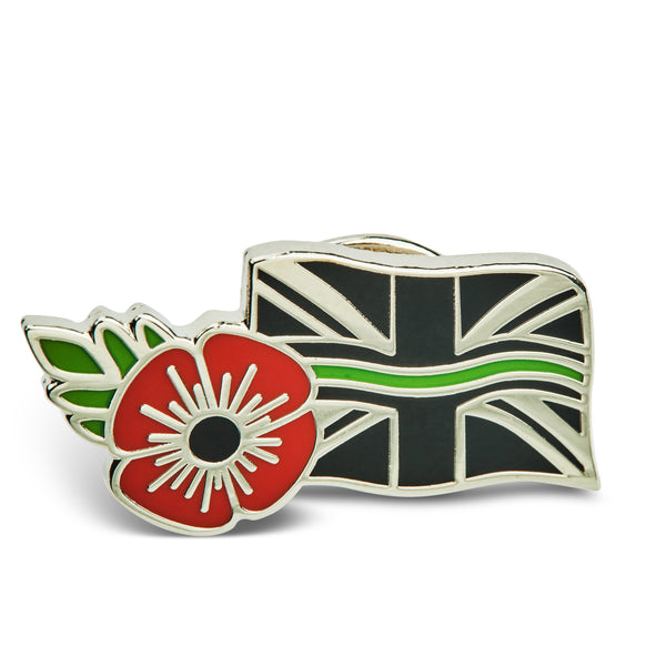Thin Green Line Poppy Pin Badge