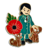 Female Vet Poppy Pin Badge