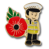 Police Roads Policing / Traffic Officer (Male) Poppy Pin Badge