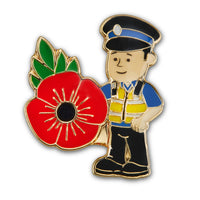 Male Police Community Support Officer (PCSO) Poppy Pin Badge