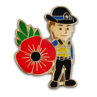 Female Police Community Support Officer (PCSO) Poppy Pin Badge