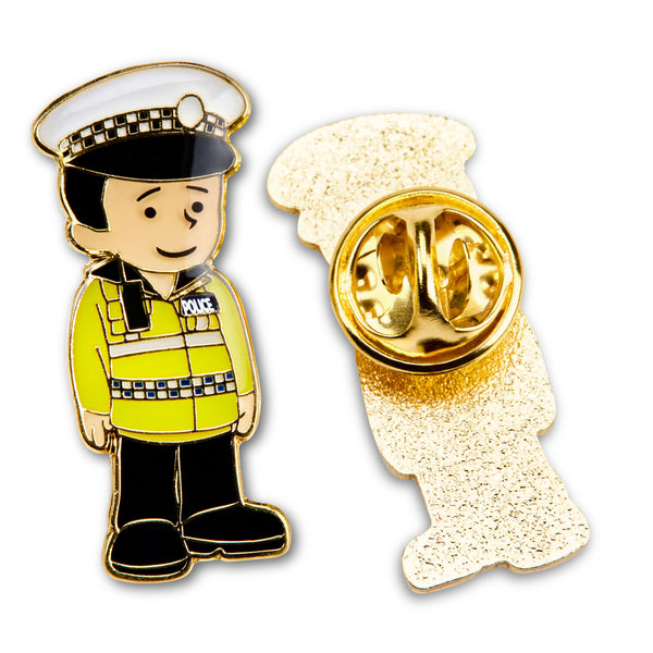 Traffic Cop Police Male Pin Badge