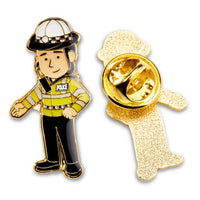 Traffic Cop Police Female Pin Badge