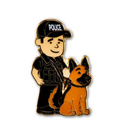 Male Police Dog Handler Pin Badge