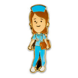 Female Nurse Pin Badge