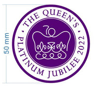 Queens Platinum Jubilee 2022 Sew On or Velcro Patch (50mm or 80mm ) - Official Logo Design