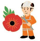 Railway Maintenance Poppy Pin Badge