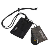 ID Card Holder Tactical Durable 500D Nylon Badge Holder Lanyard RFID