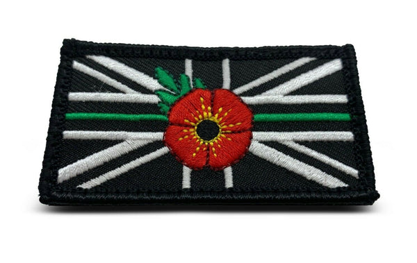 Thin Green Line Poppy Velcro Patch